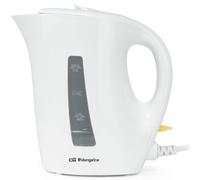 Hervidor de Agua Orbegozo KT 4150 1200W 1L Desconexión Automática Tapa Seguridad Blanco