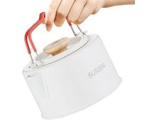 Hervidor de agua para camping | de acero inoxidable de 1100 ml - Hervidor de agua de camping con mango antiquemaduras, para café, fuego abierto, fogata, viajes al aire libre, mochileros