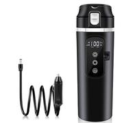 Hervidor de agua para coche, vaso calefactor de 500 ml, hervidor de agua de viaje, hervidor eléctrico de viaje para coche, minihervidor de café de 12 V, control de temperatura variable de hasta 100 ℃