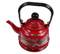 Hervidor de agua para cocina Tetera esmaltada for agua hirviendo Multicolor 1.1-2.5L(Red,1.1L)