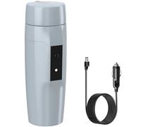 Hervidor de agua portátil de 12 V, pequeño hervidor eléctrico de viaje, calentador de agua rápido de 80 W, mini taza eléctrica de té y café, apagado y reinicio automático, cable de alimentación