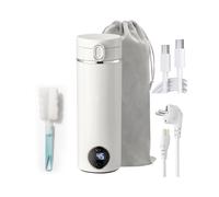 Hervidor de Agua Portátil de Viaje de 500 Ml, Calentador de Agua Eléctrico USB-C, Calentamiento Rápido de 300 W, Control de Temperatura de 37-100