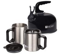 Valiant Hervidor de agua portátil para camping y taza de viaje aislada | Ligero