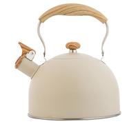 Hervidor de agua silbante de 2, 1 cuartos de galón hervidor de inducción de acero inoxidable con asa plegable antiescaldaduras de camping con silbato fuerte para estufa de gas.