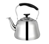 Hervidor de agua silbante para estufa, hervidor de té, estufa, tetera de cuarto de galón, recipiente de agua con asa, hervidor de cocina (plata, 1 L)