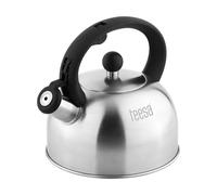 Hervidor de agua Teesa de acero inoxidable con silbato, 2 litros, apto para indu