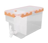 Hervidor De Almacenamiento De Bebidas Para Nevera Con Grifo, Dispensador De Bebidas De Jugo De Cerveza Fría De Plástico De Grado Alimenticio De Gran Capacidad Para La Conservación (3,5 l Orange)