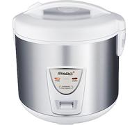 Hervidor de arroz Staba con 3,5 litros de capacidad, accesorio para cocer al vapor verduras o pescado, función de mantenimiento del calor y Da,pfventil incl. cuchara arrocera y taza medidora. RK 2.