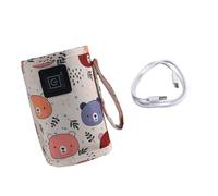 Hervidor de botellas de 3 vías, termorregulación, alimentado por USB, material de tela de calidad alimentaria, ideal para el uso en coche y en viajes, varios dispositivos, botella uniforme tostadora