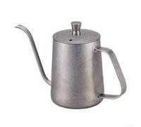 Hervidor de café con cuello de cisne para elaboración por goteo a mano, diseño de acero inoxidable de 350 ml/600 ml para un flujo de agua suave (Vintage 600 ml)