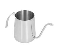 Hervidor de café de acero inoxidable, duradero, con pico largo y cuello de cisne, capacidad de 350 ml, tamaño compacto, para acampar, al aire libre, oficina y hogar.