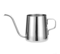 Hervidor de café de cuello de cisne, 350 ml de acero inoxidable para verter sobre hervidor con boquilla, olla de preparación por goteo manual para uso en estufa (plateado 350 ml)