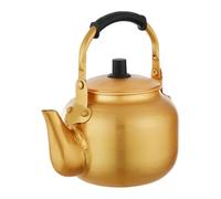 Hervidor de campamento | Aluminio Open Campfire Coffffee Tea Bot | Caldera de agua de senderismo al aire libre | portátil Ligera con mango plegable para agua hirviendo