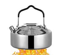 Hervidor De Camping - Hervidor de agua exterior de acero inoxidable 1L, portátil de campamento ligera, herramienta de cocina Bushcraft Durable | Para Senderismo Backpacking Fogatas Viajes de