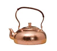 Hervidor de cobre puro para estufa, calentamiento rápido, tetera decorativa martillada a mano para hervir agua, té y café, sin revestimiento interior, bienestar ayurvédico