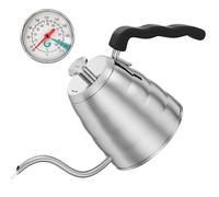 Hervidor de cuello de cisne con termómetro, de acero inoxidable de, para verter sobre cafetera, parte superior de estufa, con boquilla de goteo de precisión, para café de goteo