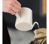 Hervidor de cuello de cisne de acero inoxidable 350600 ml con mango ondulado antiquemaduras y boquilla estrecha para verter con precisión (350 ml graduado)