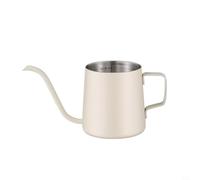 Hervidor de cuello de cisne de acero inoxidable para verter sobre café, olla con boquilla de goteo manual con mango ergonómico, control de flujo preciso para elaboración casera, 250/350/600 ml, blanco