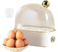 Hervidor de huevos, capacidad para 2 huevos, máquina para hacer huevos duros con temporizador, vaporera eléctrica para huevos duros, cocina desmontable para huevos para apartamento, camping, hogar