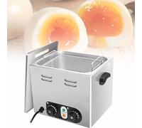 Hervidor de huevos comercial, 45 piezas, con cesta de malla, control de temperatura y temporizador, máquina escalfada para restaurante