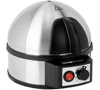 Hervidor de huevos eléctrico Clatronic para hasta 7 huevos | acero inoxidable con ajuste de ebullición fuerte | interruptor de encendido/apagado iluminado | 400 vatios | acero inoxidable | EK 3321