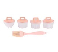 Hervidor de huevos Hervidor de huevos Molde para pudín Herramienta de cocina multifuncional para cocinar huevos Hacer postres Plástico de grado alimenticio Rosa Verde Gris Juego (Rosa)