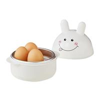 Hervidor de huevos para microondas, conejo - vaporizador de huevos cocidos, dispositivo para preparar el desayuno | lindo huevo vaporizador de , resistente al calor, organizador de recipientes