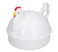 Hervidor de huevos para microondas de 12,3x13 cm/4,8x5,1 pulgadas, capacidad para 4 huevos, resistente al calor en forma de pollo, para aderezos para ensaladas, desayuno
