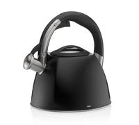 hervidor de inducción kela 2.4L, hervidor de acero inoxidable, para todo tipo de placas, con apertura segura de la tapa del caño mediante botón, VITUS, hervidor de té negro mate