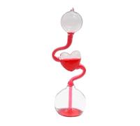 Hervidor de mano de cristal - 18 cm de gran tamaño, juguete científico, tubo de reacción de calor líquido altamente transparente, adorno de borosilicato duradero | Herramienta de experimentación