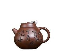 Hervidor de té de 140 ml, tetera de arcilla morada antigua, hecha a mano, tetera de barro morado, juego de té chino zisha para ceremonia, infusor de té de cerámica