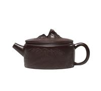 Hervidor de té de 190 ml, tetera de arcilla morada antigua, hecha a mano, mineral crudo, morado, lodo con filtro, juego de té Zisha, accesorios de infusor de té de cerámica