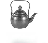 Hervidor de té de acero inoxidable con colador de malla integrado y distribución de peso equilibrada, diseño retro para un manejo cómodo (2 L)