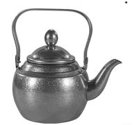 Hervidor de té de acero inoxidable con colador de malla integrado y distribución equilibrada del peso, diseño retro para un manejo cómodo (1,5 L)