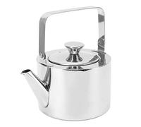 Hervidor de té de acero inoxidable con colador, tetera silbante de metal grueso con mango ergonómico para todas las estufas (grande, 1,5 L)