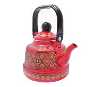 Hervidor de té esmaltado vintage, 1,1 L, tetera esmaltada, decoración de tetera de esmalte, tetera para cocinas de inducción, cocinas de gas, cocinas de cerámica