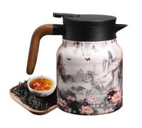 Hervidor de té floral - decorativa para | Práctica jarra para la separación de agua de gran capacidad, ideal para salón, desayuno, té de tarde, servicio elegante, C