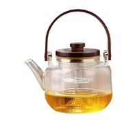 Hervidor de Té Jarra Vidrio Resistente Al Calor 1 Litro Con Tapa Y Mango