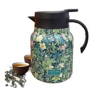 Hervidor De Té Lindo De Acero Inoxidable - Aislada, Jarra De Café Aislado, Hervidor De Té Floral | Teteras Aisladas, Hervidor De Infusor De Té Para La Familia, Amigos