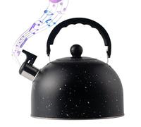 Hervidor de té - Olla de acero inoxidable, caldera de agua silbante, recipiente de calefacción a prueba de óxido | Construcción de gran capacidad que se calienta uniformemente, señal audible fuerte