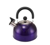 Hervidor de té silbante, acero inoxidable de 2,5 L, gran capacidad, estufa de gas doméstica, estufa de gas, cocina de inducción, tetera universal (morado, 2,5 L)