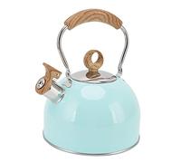 Hervidor de té silbante de 2,5 L, tetera de acero inoxidable para estufa con mango ergonómico, hervidor portátil con silbato para uso doméstico de agua caliente, acero inoxidable