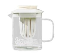 Hervidor de té - Tetera con infusor, olla de vidrio frío de 850 ml, hervidor infusor de té, mango resistente al calor para té suelto, infusor de té, jarra de té para bebidas, hogar, restaurante