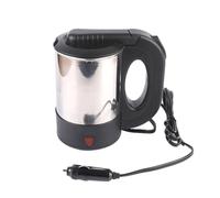 Hervidor de viajes eléctricos - caldera de agua caliente compacta, taza de calefacción de automóvil portátil | Taza de café de acero inoxidable de 500 ml, botella de termo de 12V/24 V para uso de la o