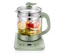 Hervidor de vidrio, Tetera multifunción for cocinar té, sopa y flores, estofado eléctrico automático, tetera tipo Nido de Pájaro(B)
