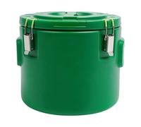 Hervidor de vino caliente, recipiente aislante con tapa, barril aislante para el frío y el calor con tapa, soporte para sopa aislado para catering, fiestas, plata, acero inoxidable, soporte de estilo