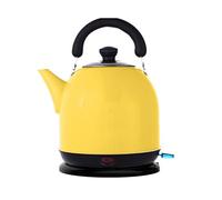 Hervidor eléctrico, 1500W | Protección contra ebullición en seco y apagado automático | Hervidor de agua de ebullición rápida de 5 litros para agua caliente, té o café | Base giratoriaAmarillo, 5L