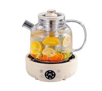 Hervidor eléctrico compacto con control táctil inteligente, tetera de salud multifuncional 1.8L, ebullición rápida de 500W, calefacción uniforme de 360 grados, diseño de vidrio de borosilicato desmont