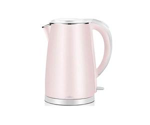 Hervidor eléctrico de 1,7 l, antiquemaduras, acero inoxidable 304, con apagado automático, hervidor de té, agua caliente, jarra de café, luna llena visión