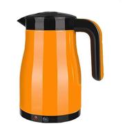 Hervidor eléctrico de acero inoxidable 304 para el hogar, 1350 W, apagado automático, cierre hermético con un solo botón, color naranja, regalo